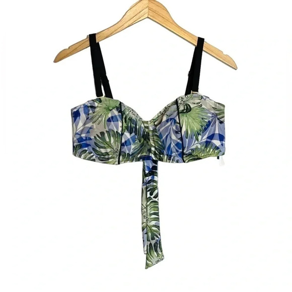 NWOT Swimsuits For All | Scout Underwire Bikini Top Tropical Floral TOP ONLY - Picture 4 of 11